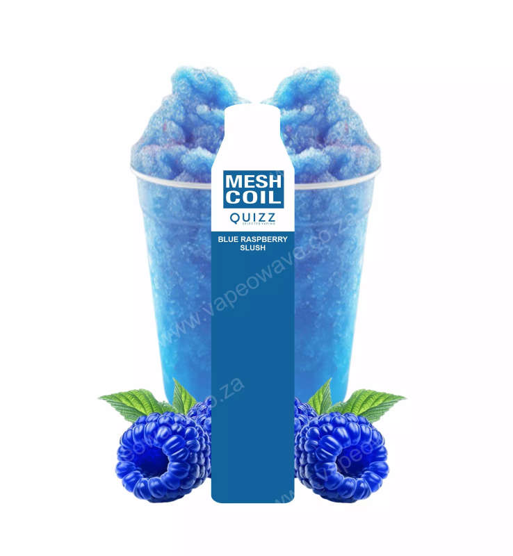 Quizz Mesh Coil Disposable Vape 5500 Puffs 20mg Nic | Blue Raspberry Slush | 15 ml Tank | USB C R...