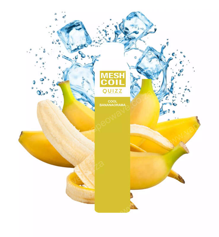 Quizz Mesh Coil Disposable Vape 5500 Puffs 20mg Nic | Cool Bananaorama | 15 ml Tank | USB C Recha...