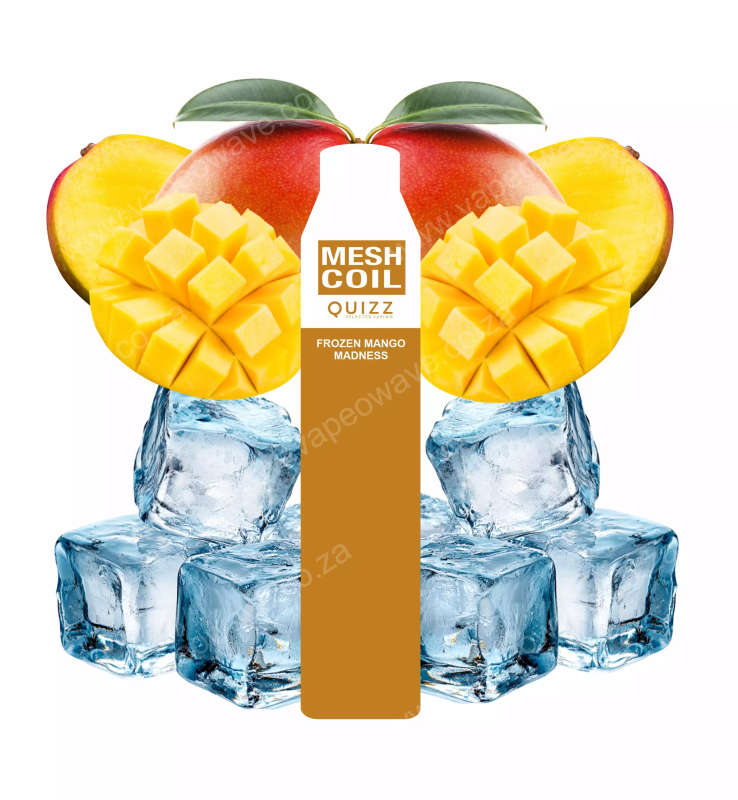 Quizz Mesh Coil Disposable Vape 5500 Puffs 20mg Nic | Frozen Mango Madness | 15 ml Tank | USB C R...