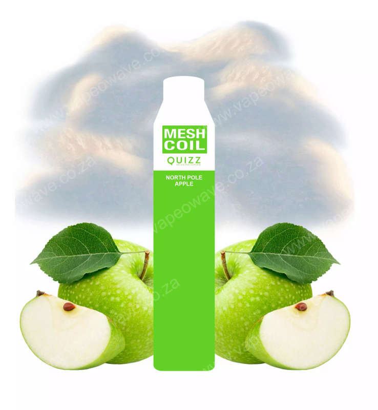 Quizz Mesh Coil Disposable Vape 5500 Puffs 20mg Nic | North Pole Apple | 15 ml Tank | USB C Recha...