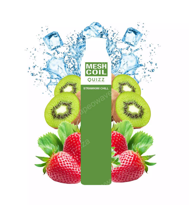 Quizz Mesh Coil Disposable Vape 5500 Puffs 20mg Nic | Strawkiwi Chill | 15 ml Tank | USB C Rechar...