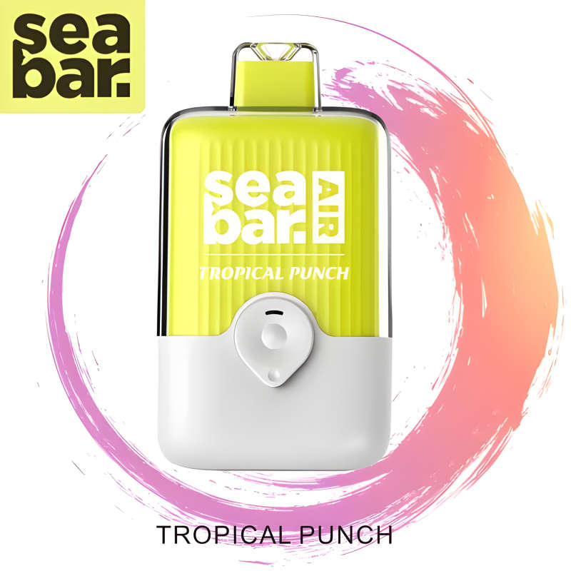 Seabar Disposable Vape 7000 Puffs 50mg Nic | Tropical Punch | 15 ml Tank | USB C Rechargeable Bat...