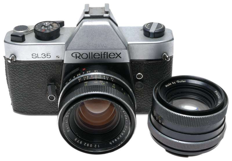 Rollei SL 35 old film camera with 2 lenses outfit