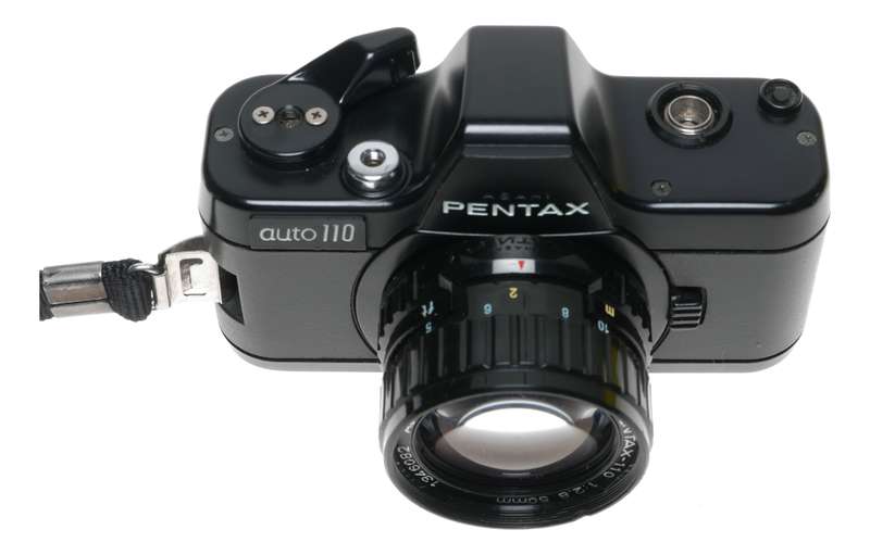 Pentax Auto 110 Sub miniature film camera set 3 lenses flash case