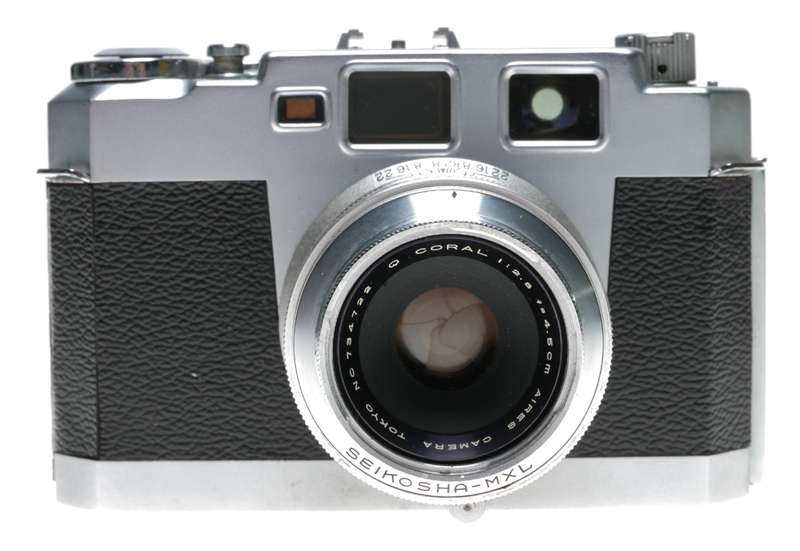 AIRES 35-IIIA Vintage 35mm film camera CORAL 2.8 f4.5cm lens