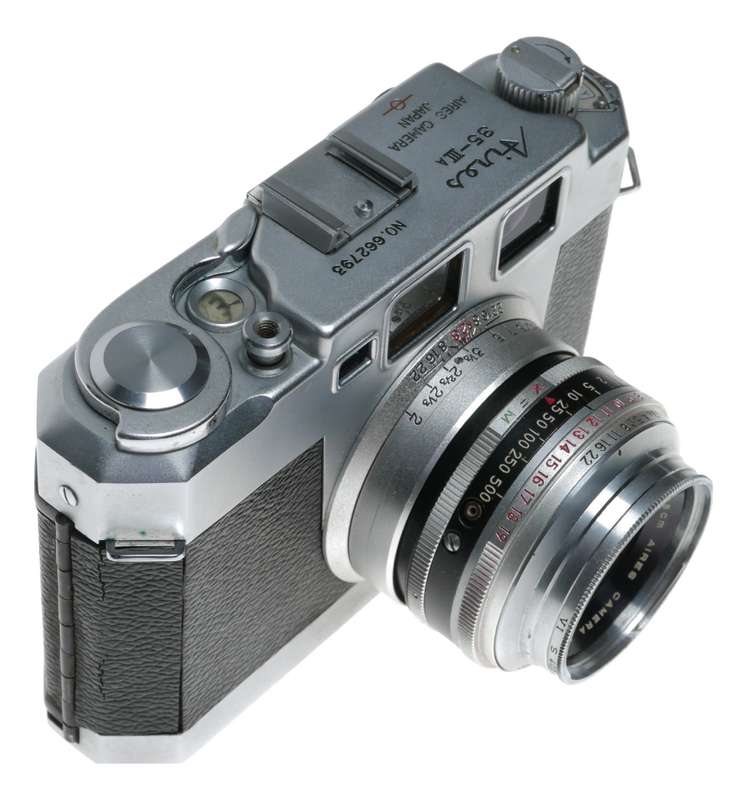 AIRES 35-IIIA Vintage 35mm film camera CORAL 2.8 f4.5cm lens