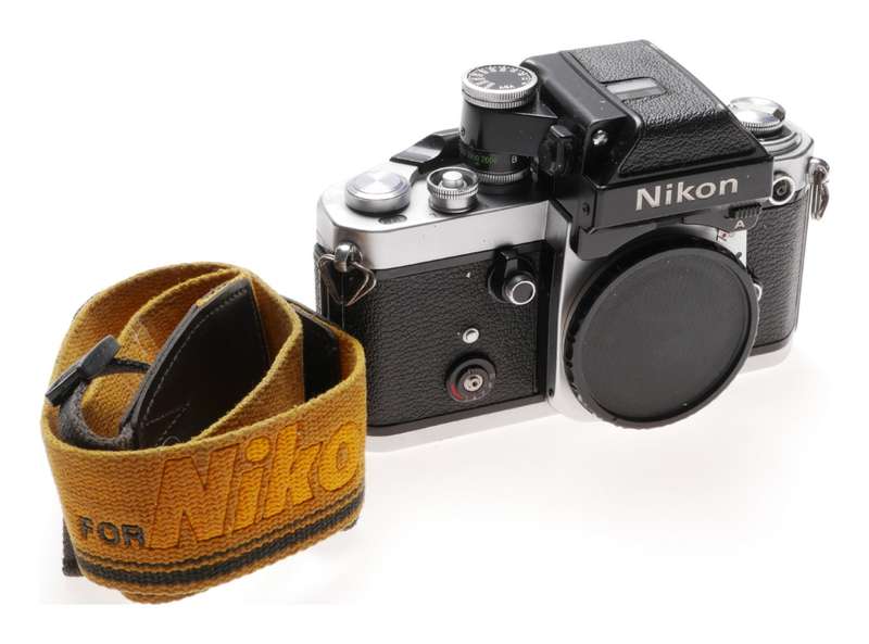 Nikon F2 vintage SLR film camera used body with strap