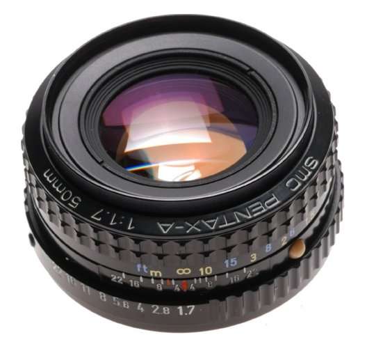 Pentax-A SMC 1:1.7 50mm SLR classic camera lens 1.7/50