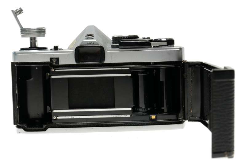 Olympus OM-2 camera body chrome with OM-System 35-105 zoom