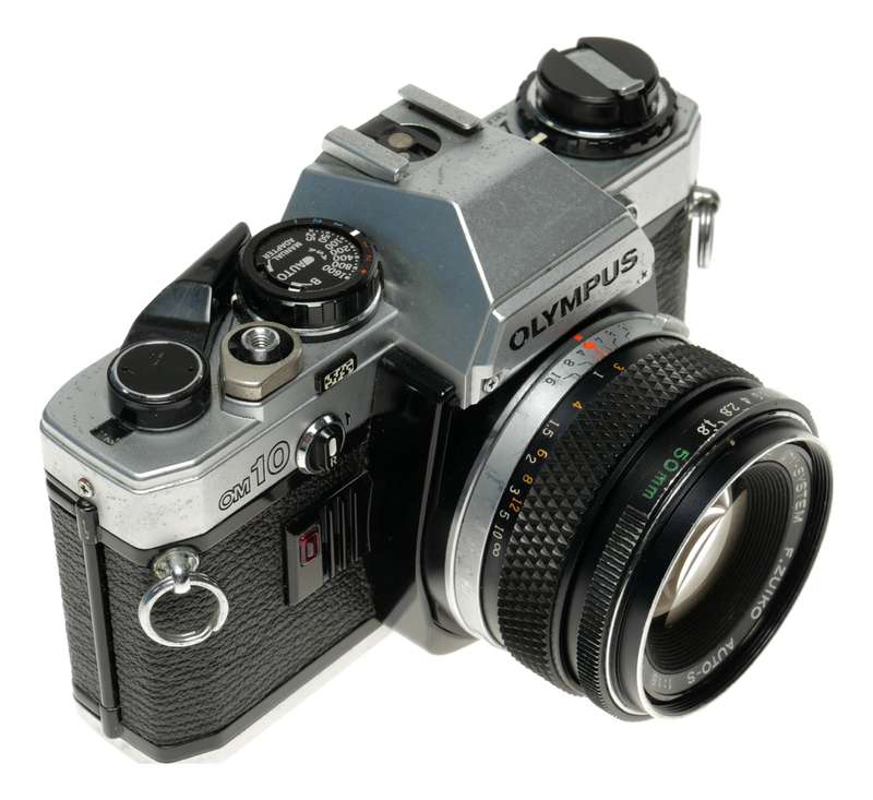Olympus OM-10 SLR chrome film camera Zuiko 1.8/50mm lens