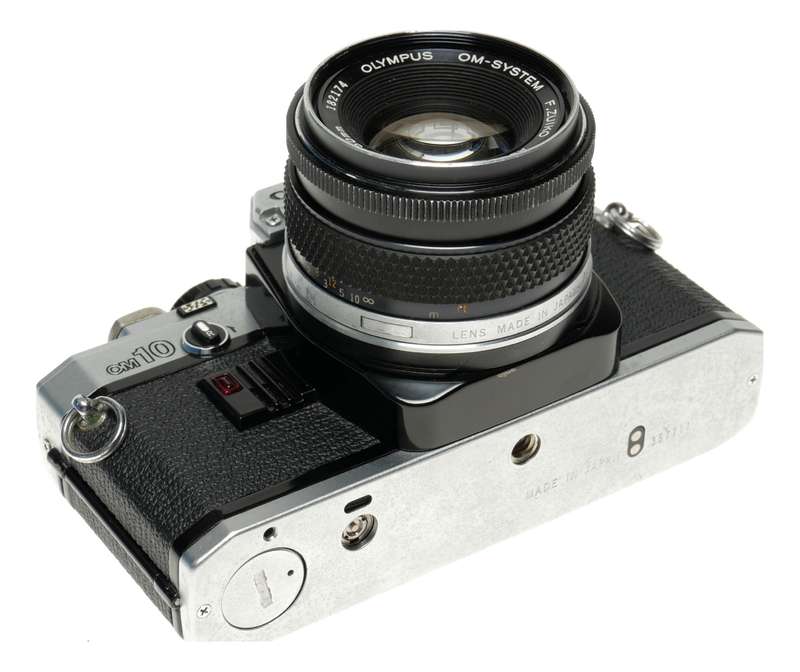 Olympus OM-10 SLR chrome film camera Zuiko 1.8/50mm lens