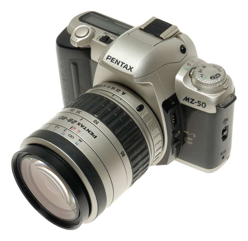 PENTAX MZ-50 vintage SLR 35mm film camera with zoom lens 28-80mm