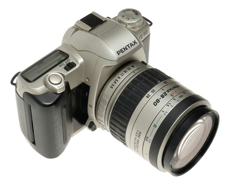 PENTAX MZ-50 vintage SLR 35mm film camera with zoom lens 28-80mm