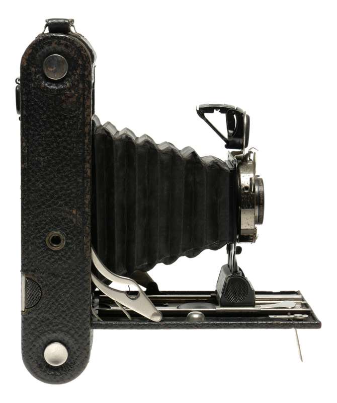 No: 2-C Kodak Junior Black vintage bellows folding antique camera