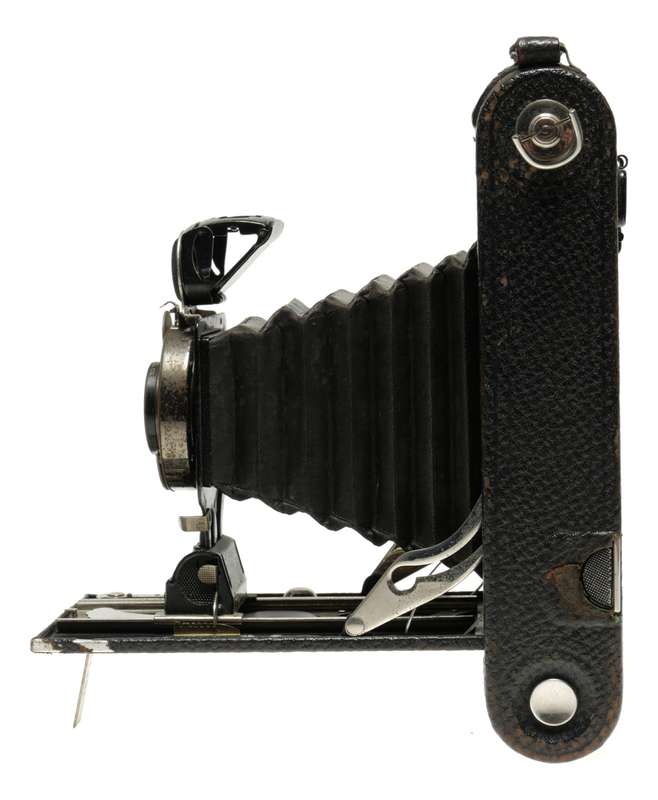No: 2-C Kodak Junior Black vintage bellows folding antique camera