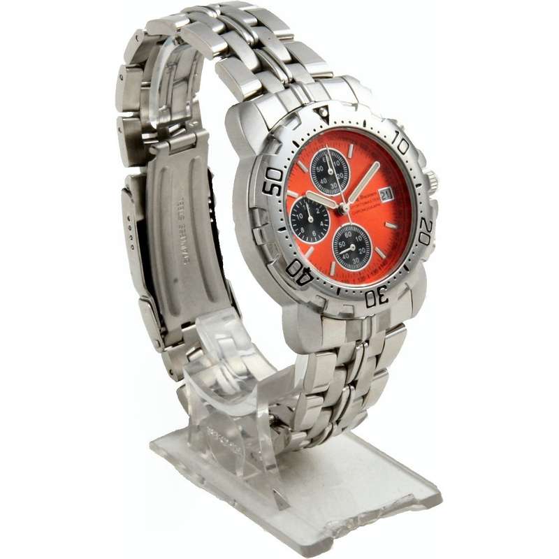 New RRP £625/R11,000.00 Krug Baumen Sportsmaster Orange Chronograph Watch BRAND NEW