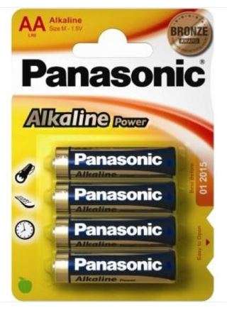 Panasonic Alkaline Power AA Batteries 4 Pack