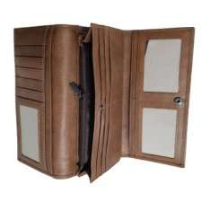 Premium Quality Attractive Ladies Genuine Leather Wallet TL18072 Brown