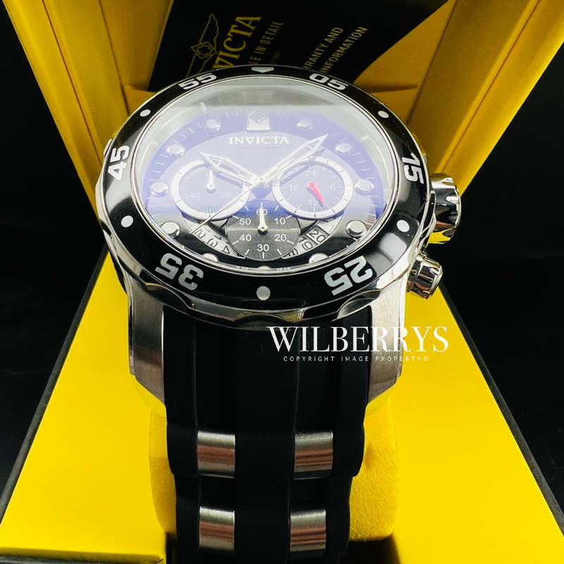 INVICTA MENS COLOSSUS GRAND PRIX GP 50mm SILVER / BLACK Watch BRAND NEW