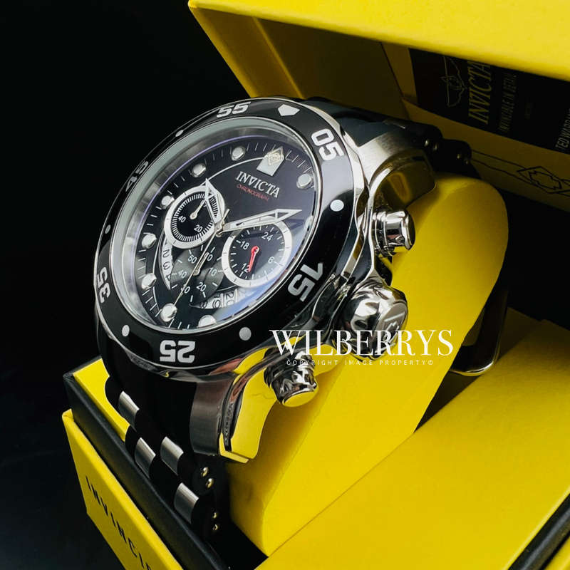 INVICTA MENS COLOSSUS GRAND PRIX GP 50mm SILVER / BLACK Watch BRAND NEW