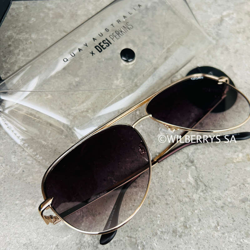 LOOK!! QUAY Australia Womens SAHARA LIMITED EDITION DESI P gradient Sunglasses **AUTHENTIC BRAND NEW