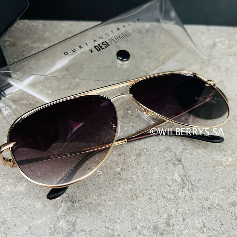 LOOK!! QUAY Australia Womens SAHARA LIMITED EDITION DESI P gradient Sunglasses **AUTHENTIC BRAND NEW