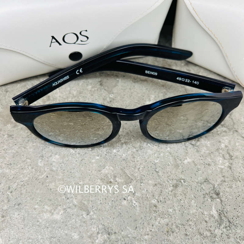 rrp R3999.00 AQUASWISS Mens Benni Acetate Round Mirror Lens Sunglasses **100% AUTHENTIC, NEW!!