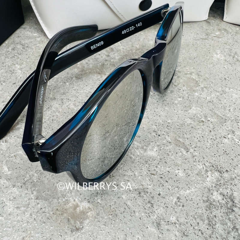 rrp R3999.00 AQUASWISS Mens Benni Acetate Round Mirror Lens Sunglasses **100% AUTHENTIC, NEW!!