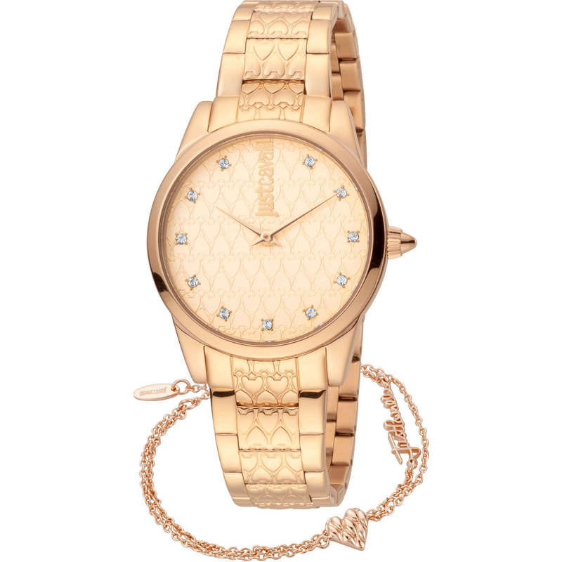omg!!*** R7,000.00 ROBERO CAVALLI Women`s Amazonia Rose Gold Plated Shield Steel Zirconia Watch