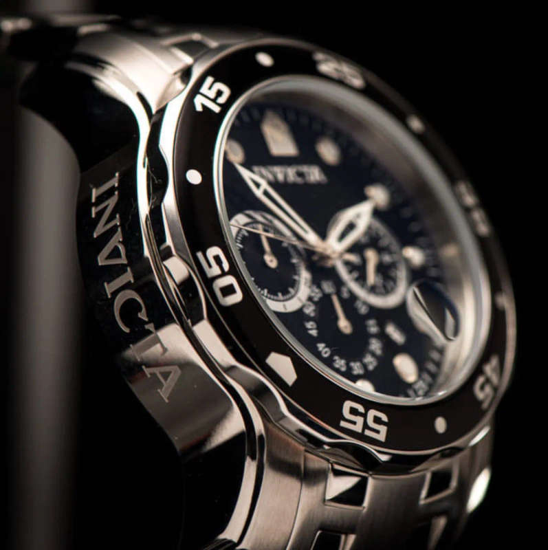 INVICTA Men's BIG COLOSSUS silver / black 50mm Steel Chronograph Watch