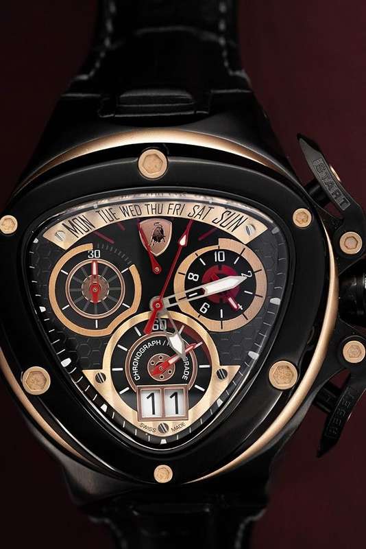 RRP R38,000.00 Tonino Lamborghini Men`s SPYDER 3015 Rose Gold Chrono Watch BRAND NEW 100% GENUINE
