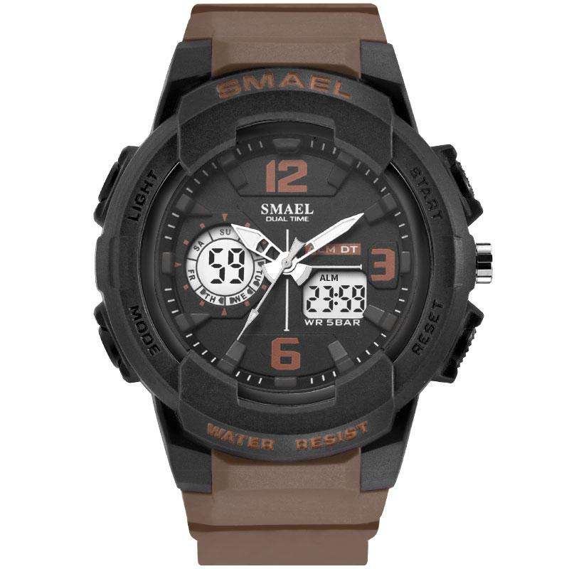 SMAEL Men`s SHOCK PROOF Multifunction Coffee Man Watch WATER RESISTANT **BRAND NEW**