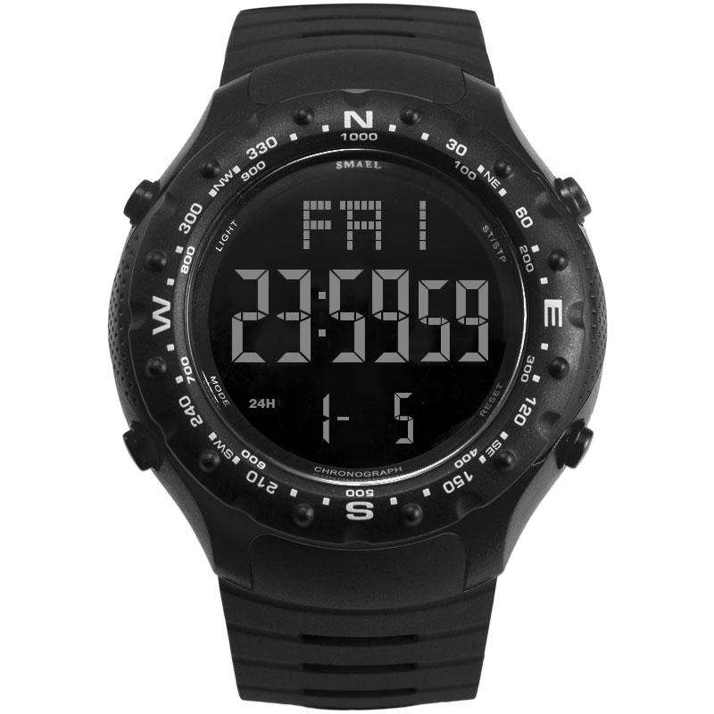 SMAEL Shock Proof Sport Black S-Shock Watch **BRAND NEW**
