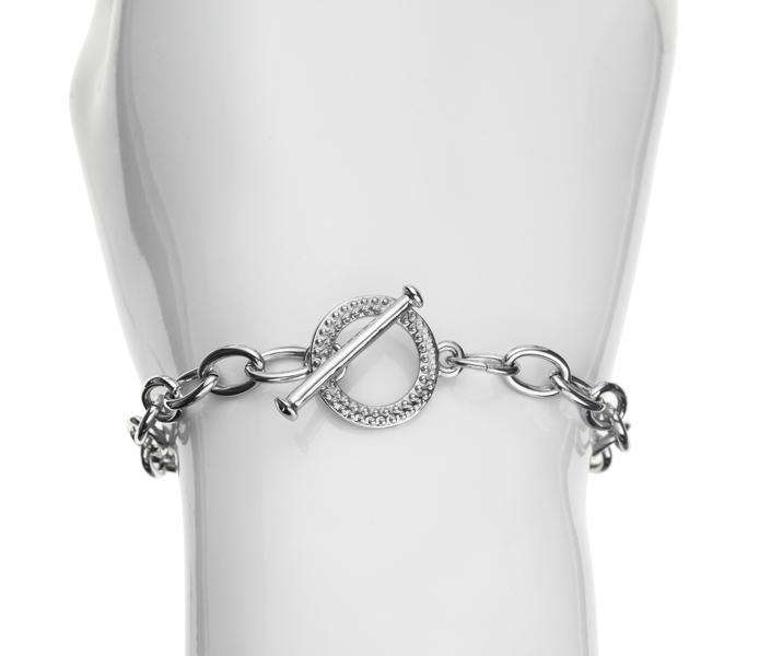 BRITISH JEWELLERS White Gold pl Tiffany-Style Bracelet ®