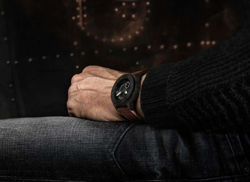 Aeromeister 1880 Amsterdam Mens Rotorcraft Evolution Steel Leather Watch