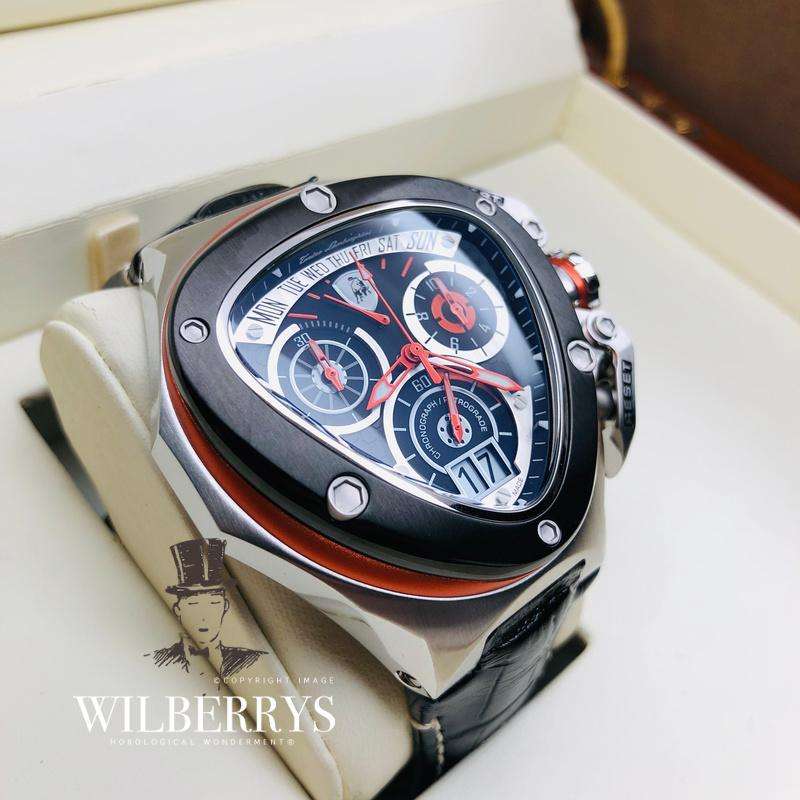 **pure beast worth R37k Tonino Lamborghini Men`s ORANGE LEATHER Chronograph Watch NEW 100% GENUINE