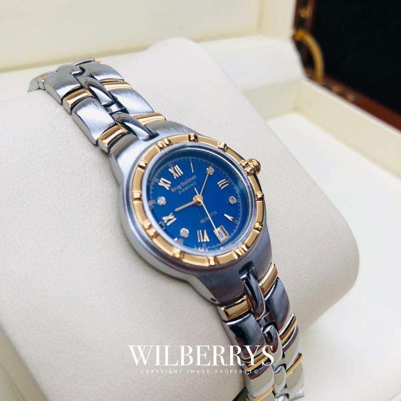 NEW RRP R8600.00 Krug Baumen LADIES ROSE GOLD Regatta 4X Genuine Diamond Blue Dial Watch NEW