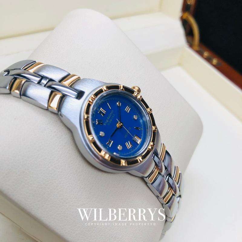 NEW RRP R8600.00 Krug Baumen LADIES ROSE GOLD Regatta 4X Genuine Diamond Blue Dial Watch NEW