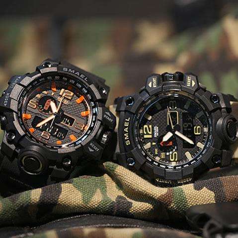 SMAEL Men`s SHOCK PROOF Mens mixmaster 50mm Black / Green Green Watch WATER RESISTANT **BRAND NEW**