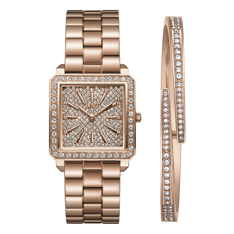 **real diamonds** R12,999.00 JBW WOMEN`S Cristal 28 Rose Gold SWISS Watch 12 DIAMONDS, 303 SWAROVSKI