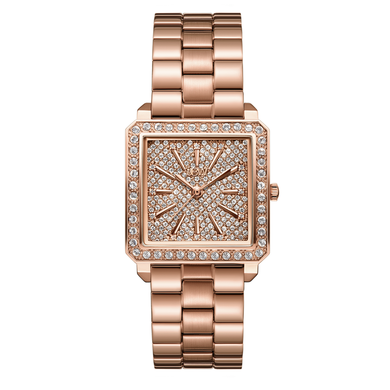 **real diamonds** R12,999.00 JBW WOMEN`S Cristal 28 Rose Gold SWISS Watch 12 DIAMONDS, 303 SWAROVSKI
