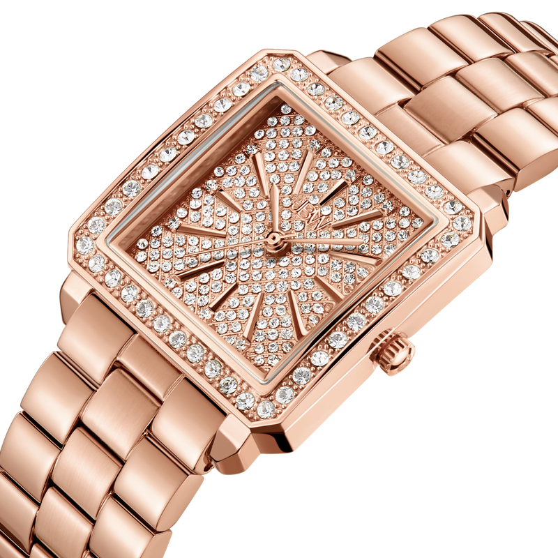 **real diamonds** R12,999.00 JBW WOMEN`S Cristal 28 Rose Gold SWISS Watch 12 DIAMONDS, 303 SWAROVSKI