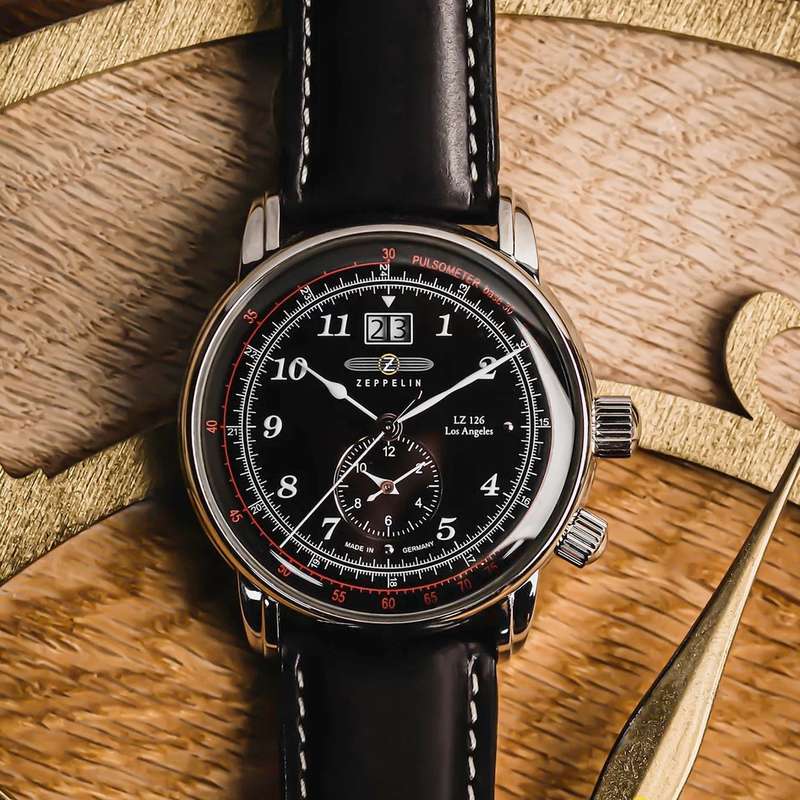 Retail: R8,000.00 ZEPPELIN Germany Men`s Los Angeles L.A. Flight Tribute Chronograph Watch BRAND NEW