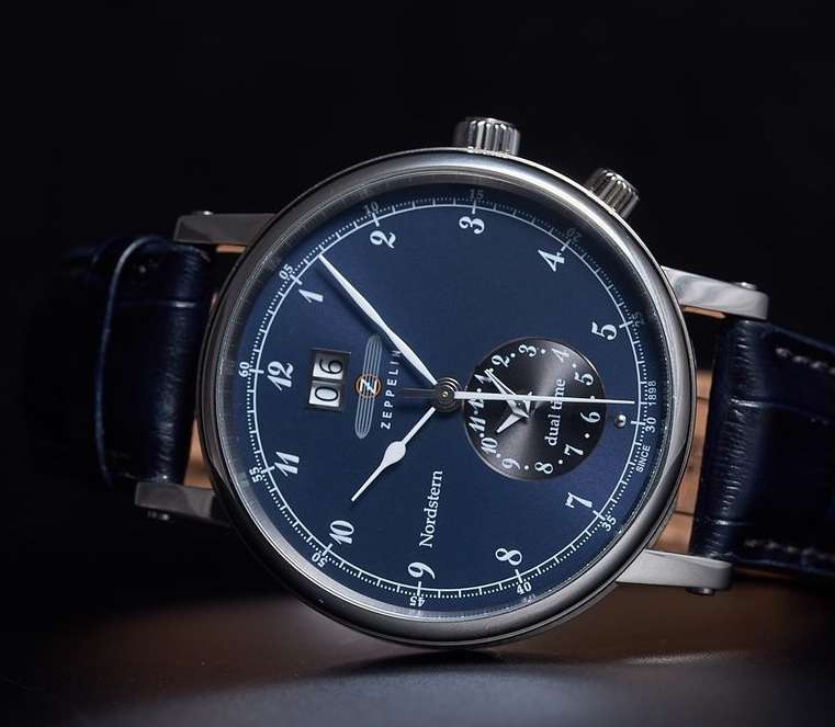 most see!! worth R8,000.00 ZEPPELIN Mens Nordstern Quartz Swiss Flight Blue Leather Watch BRAND NEW