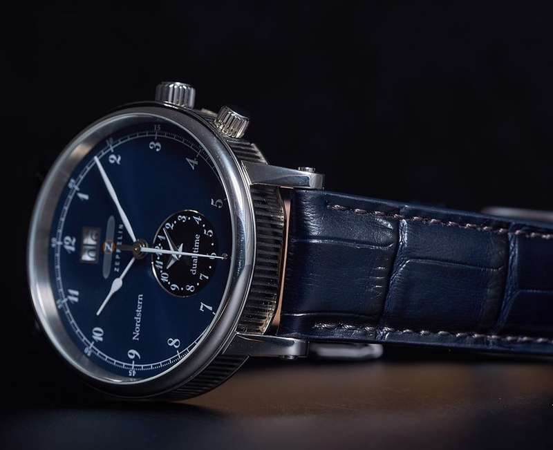most see!! worth R8,000.00 ZEPPELIN Mens Nordstern Quartz Swiss Flight Blue Leather Watch BRAND NEW