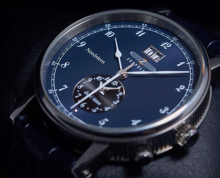 most see!! worth R8,000.00 ZEPPELIN Mens Nordstern Quartz Swiss Flight Blue Leather Watch BRAND NEW