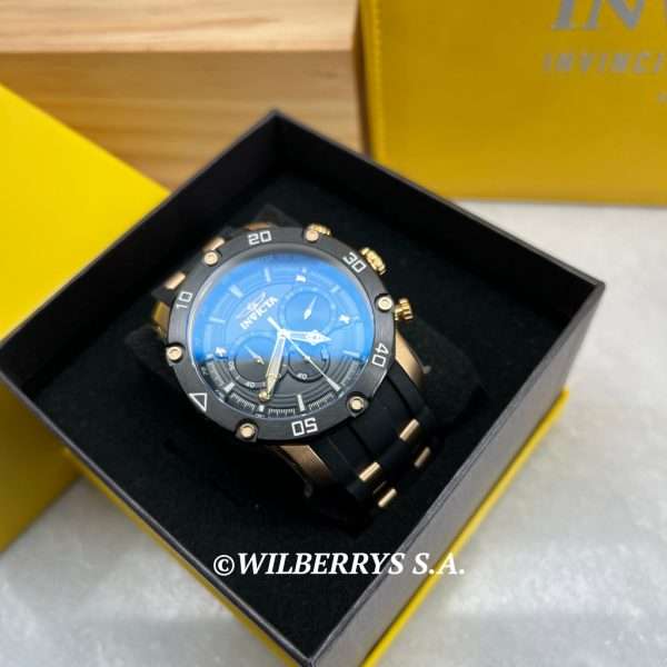 R30 courier! Retail: R8,425.00 INVICTA Men`s ELITE 50mm Black/Gold Chronograph Watch NEW