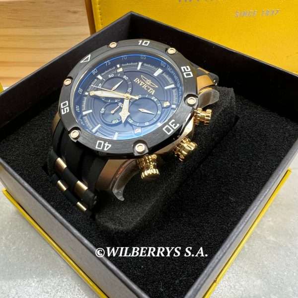 R30 courier! Retail: R8,425.00 INVICTA Men`s ELITE 50mm Black/Gold Chronograph Watch NEW