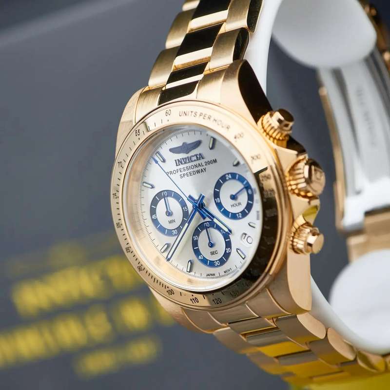 look!! rrp R7,425.00 INVICTA Mens SPEEDWAY GOLD OYSTER BRACELET Chronograph Watch BRAND NEW