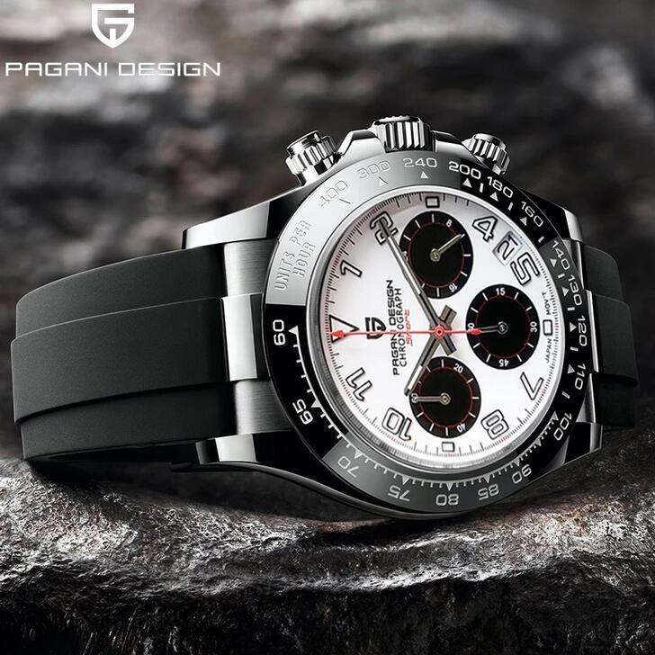 Retail: R4,900.00 PAGANI DESIGN Daytona Chronograph Men`s 100M Waterproof Quartz Watch 40MM NEW!!